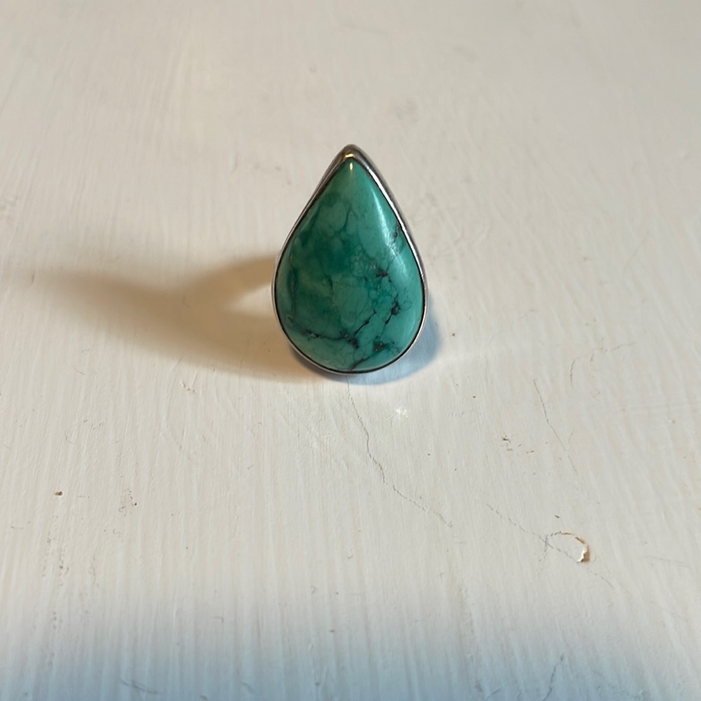 Sterling and turquoise ring sz 7.